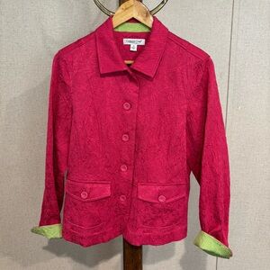 Coldwater Creek Caribbean Women's Red Jacket Size 10